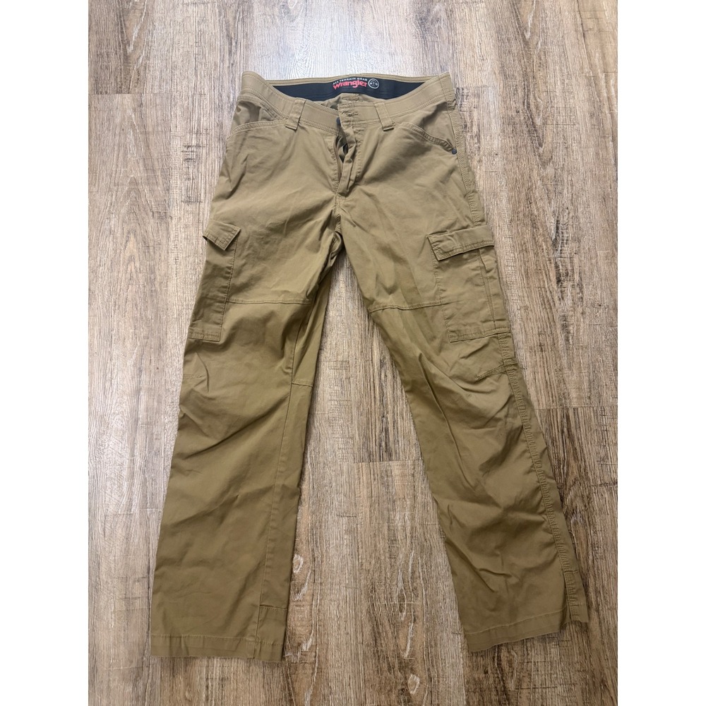 Wrangler ATG All Terrain Gear Tan Cargo Pants 32x30 Straight Leg Stretch Hiking